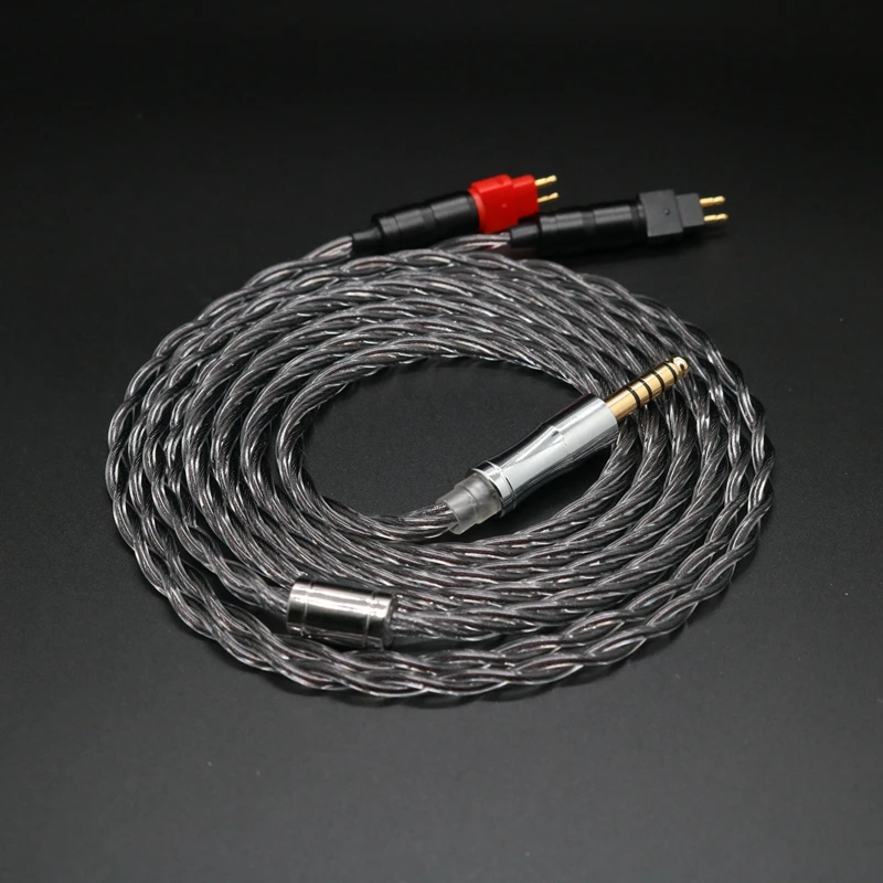ivipQ-44 4 Cores Graphene & Sterling Silver Palladium Plated Headphones Upgrade Cable,For HD580 HD650 HD800 HIFIMAN ANANDA