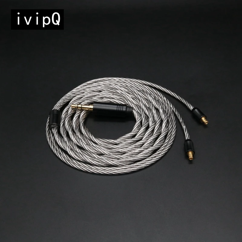 ivipQ-306 2 Core Oil immersed Graphene and OCC Silver Plating Mixture Earphone Upgrade Cable,For A2dc N5005 ADX5000 MSR7B ES770H