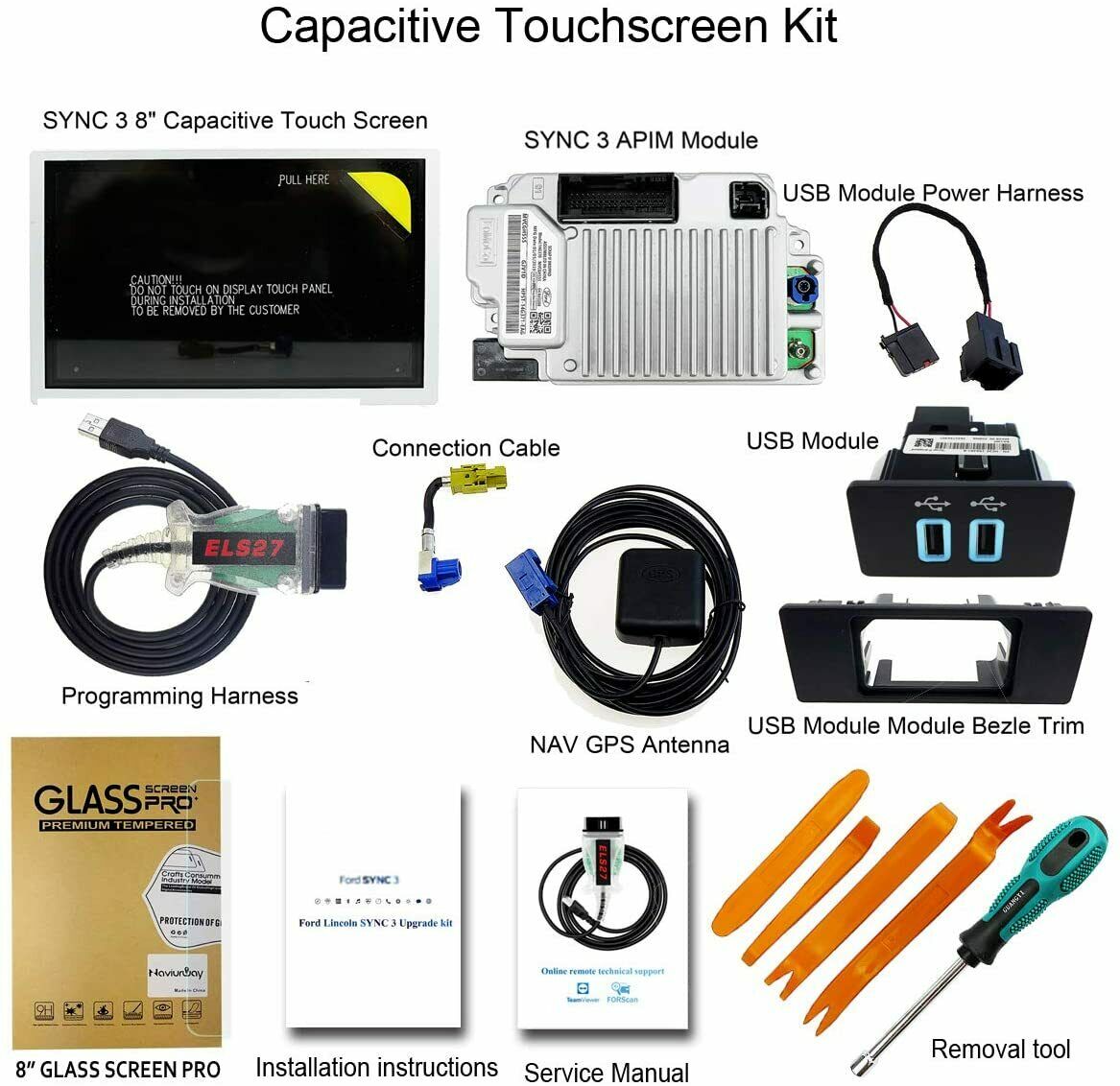 Universal Ford Lincoln SYNC 2 to SYNC 3 Upgrade Kit 3.4 with Navi