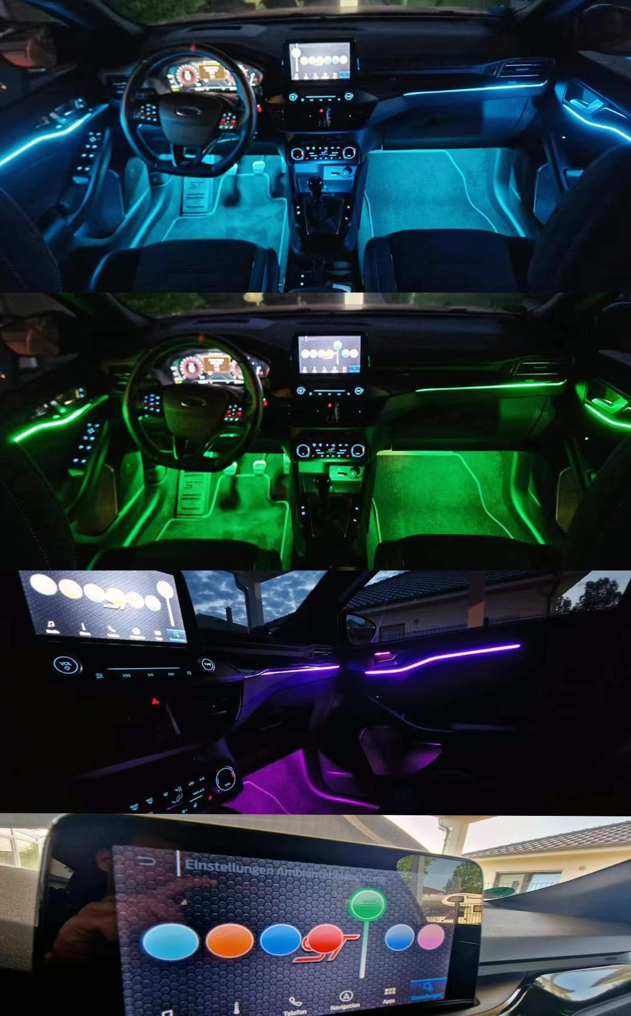 RGB LED Atmosphere lights for Ford Focus Mondeo