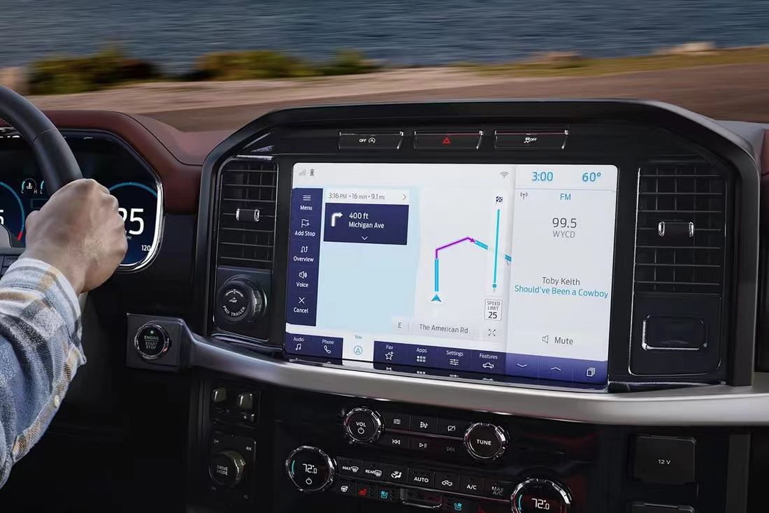 F150 F350 F550 Sync 4 8inch to 12inch wireless carplay ford oem parts upgrade kit for