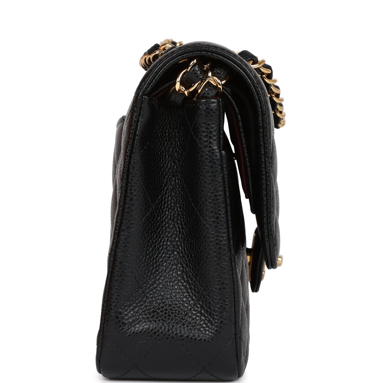 Chanel Medium Classic Double Flap Bag Black Caviar Gold Hardware