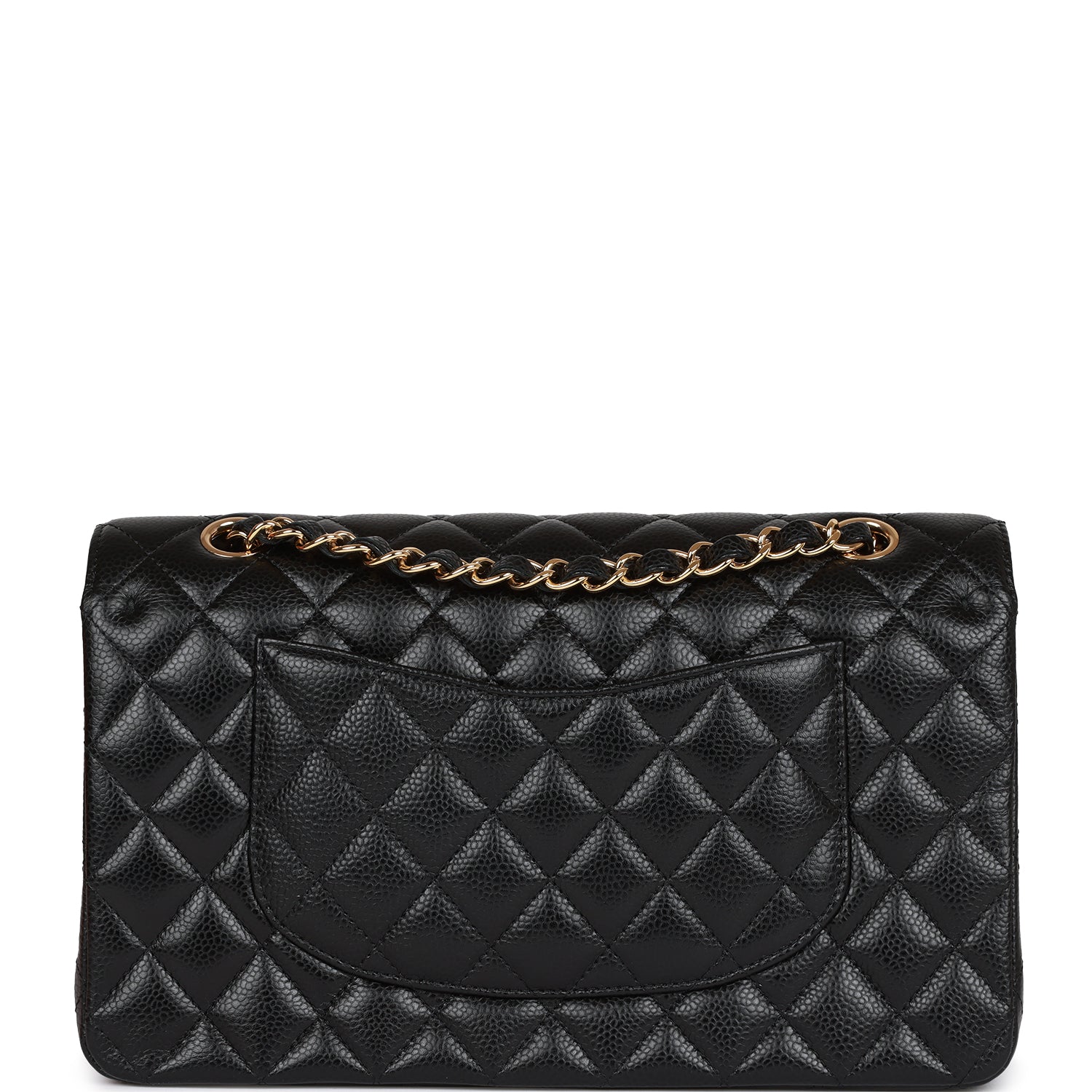 Chanel Medium Classic Double Flap Bag Black Caviar Gold Hardware