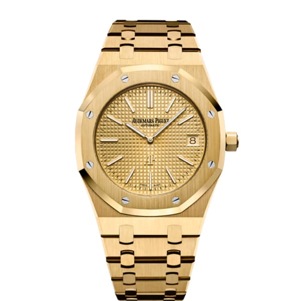 AUDEMARS PIGUET Royal Oak Extra-thin 39mm Yellow dial, Yellow Gold Watch 15202BA.OO.1240BA.02