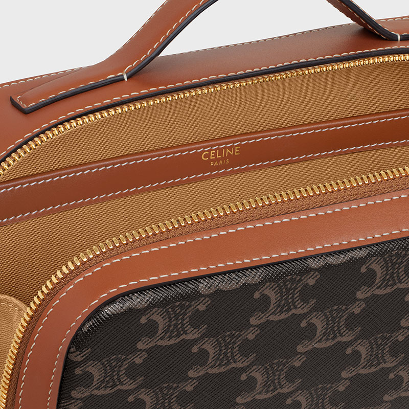 MESSENGER BOX IN TRIOMPHE CANVAS AND CALFSKIN