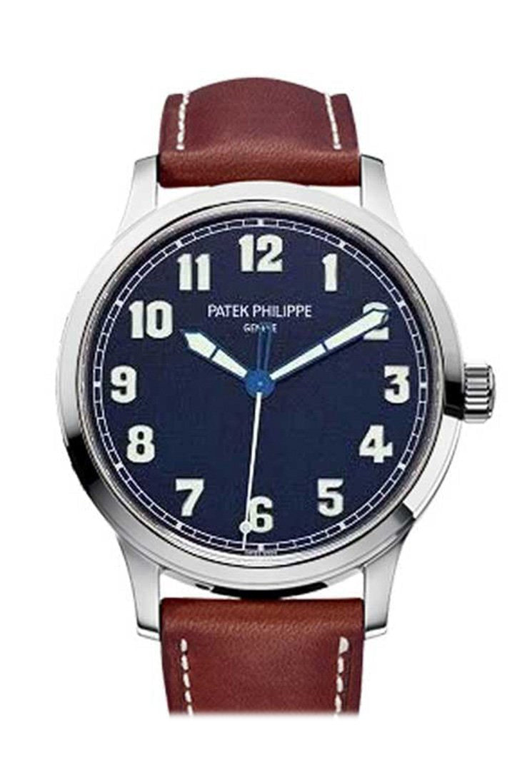 PATEK PHILIPPE Complications Calatrava Pilot Blue Dial Steel Men's Watch 5522A-001