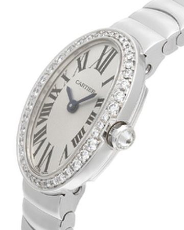 CARTIER Baignoire 18K White Gold & Diamond Ladys Watch, WB520025