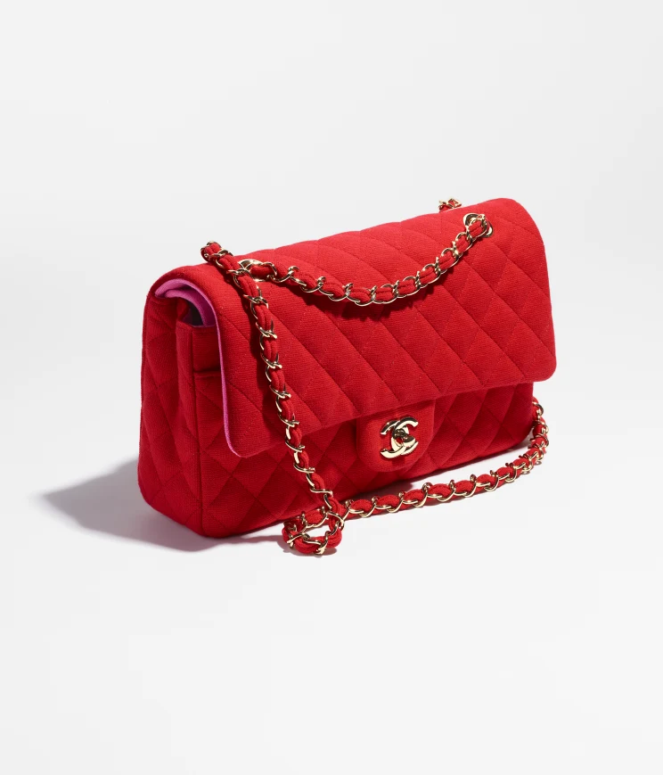 Chanel classic chain bag - red
