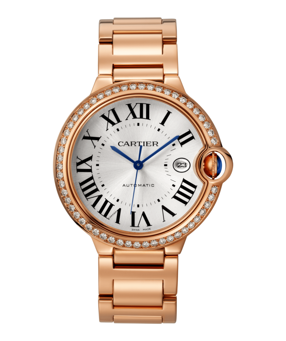 CARTIER Ballon Bleu 42mm 18K Rose Gold & Diamonds Ladys Watch, WJBB0038