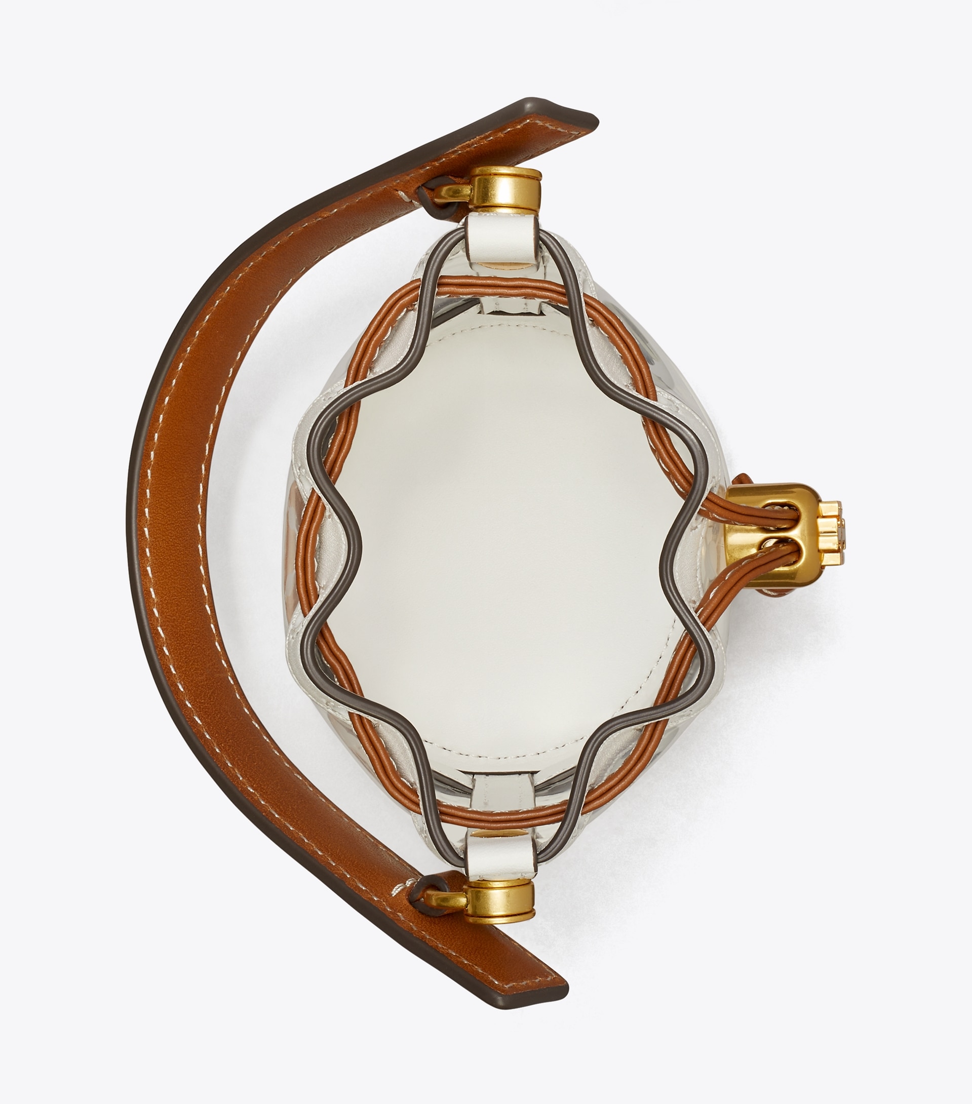 T MONOGRAM CLEAR MICRO BUCKET BAG