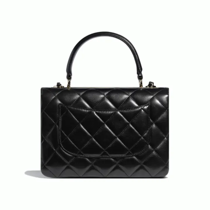 CHANEL Lambskin & Gold-Tone Metal Black