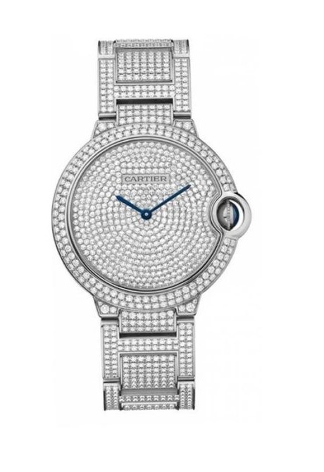 CARTIER Ballon Bleu 36mm White Gold & Diamond Ladys Watch, HPI00581