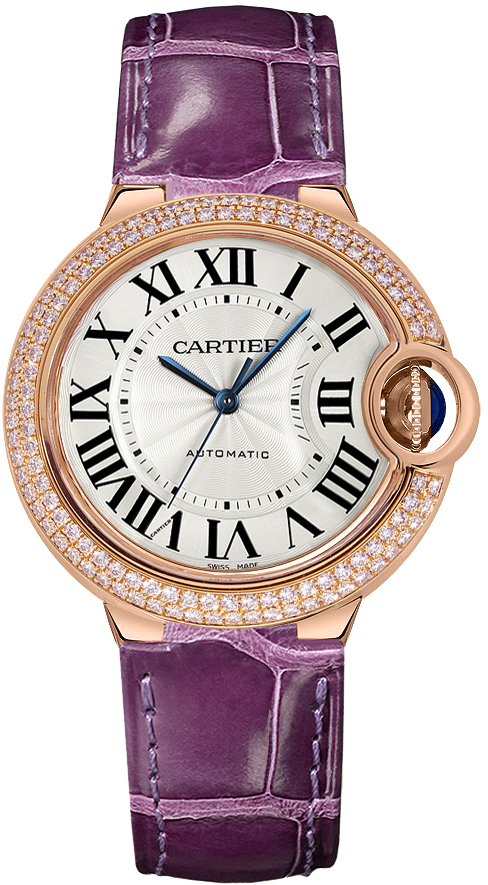 CARTIER Ballon Bleu 36 mm 18K Rose Gold & Diamond Ladys Watch,  WE900551