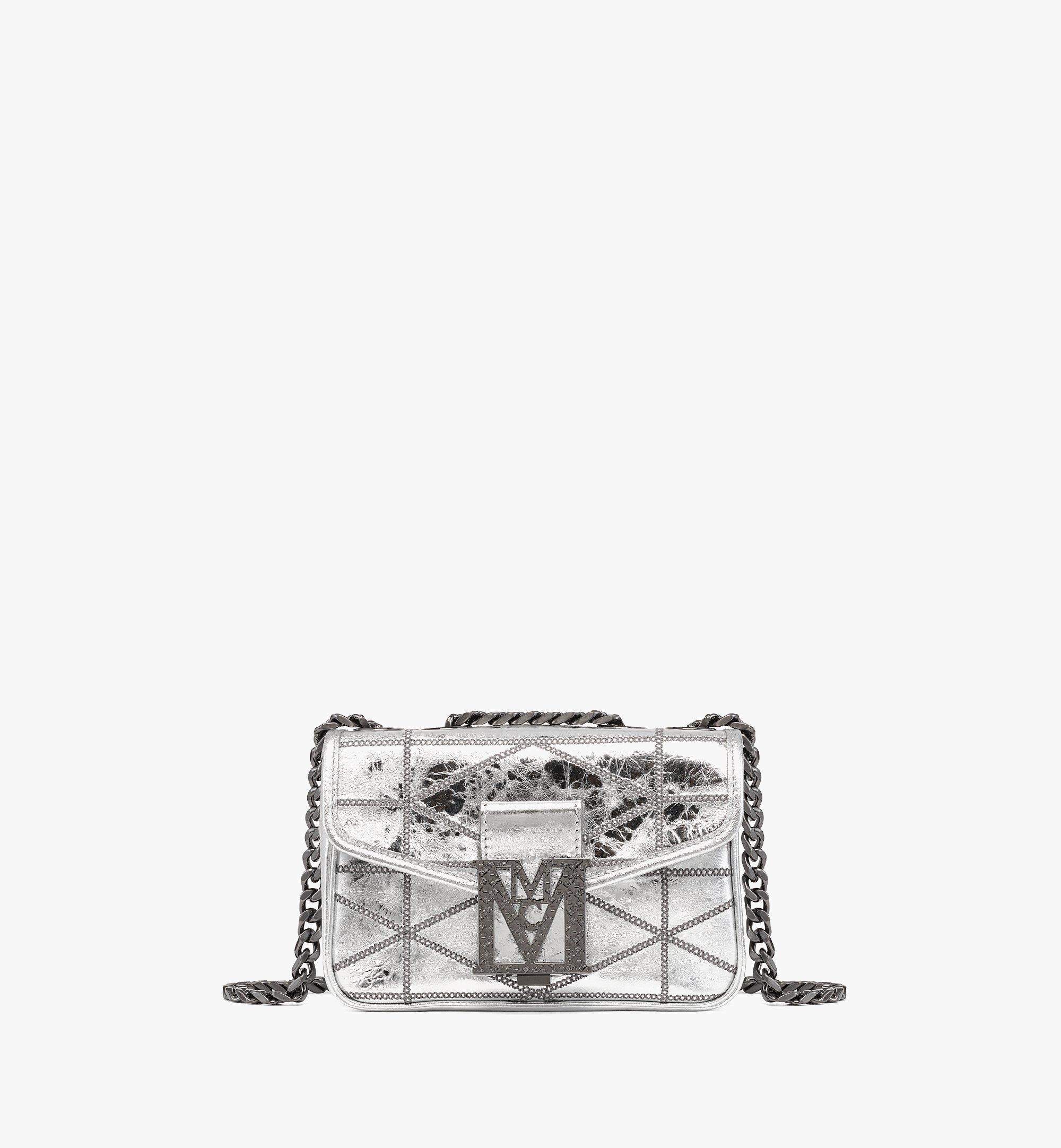 TRAVIA QUILTED SHOULDER BAG IN CRASH CALF LEATHER