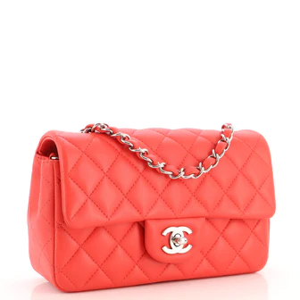 Chanel Classic Single Flap Bag Quilted Lambskin Mini