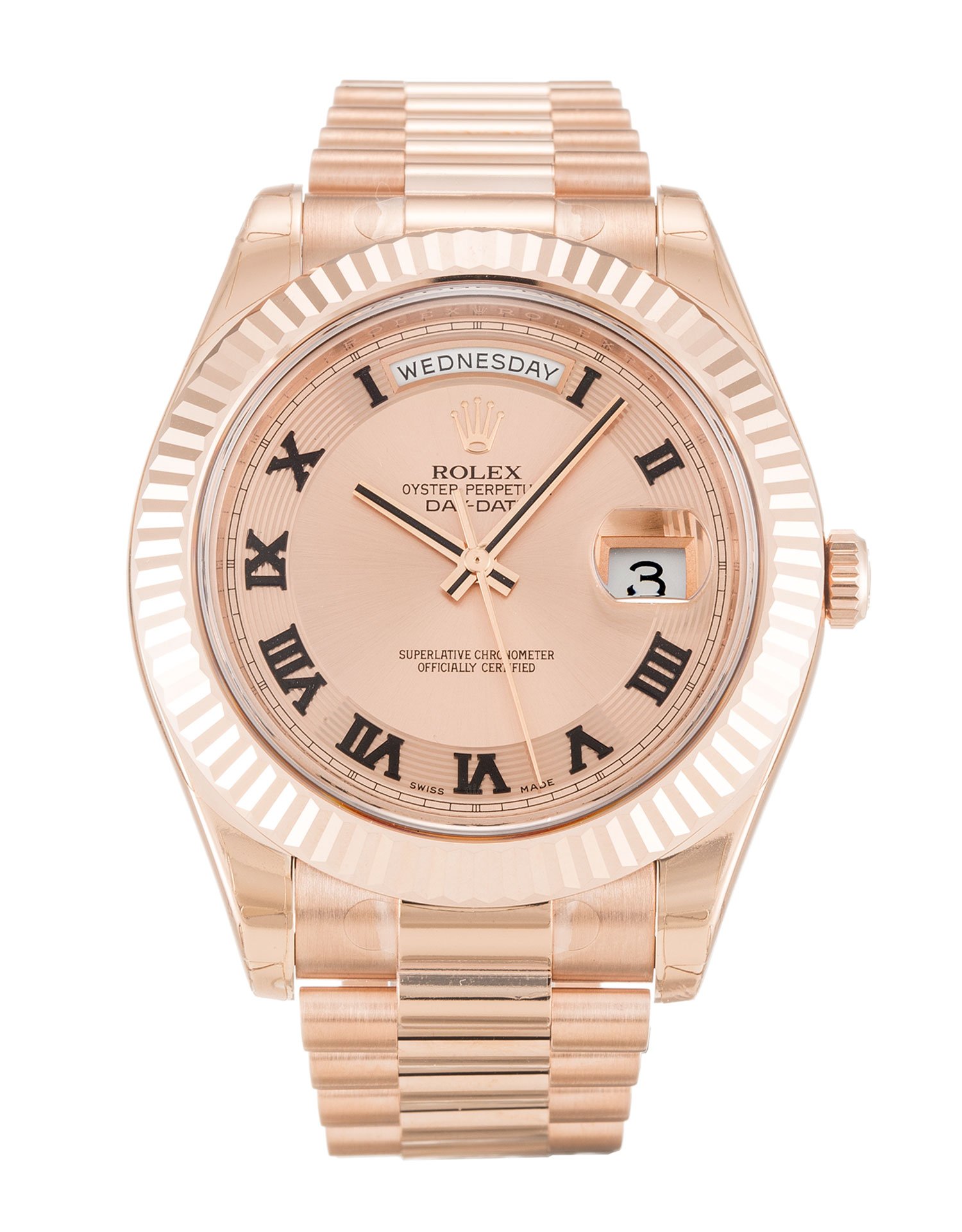 ROLEX Day-Date II Rose Dial 218235