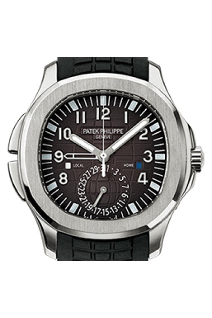 PATEK PHILIPPE Aquanaut Dual Time Black Dial Automatic Men's Watch 5164A-001