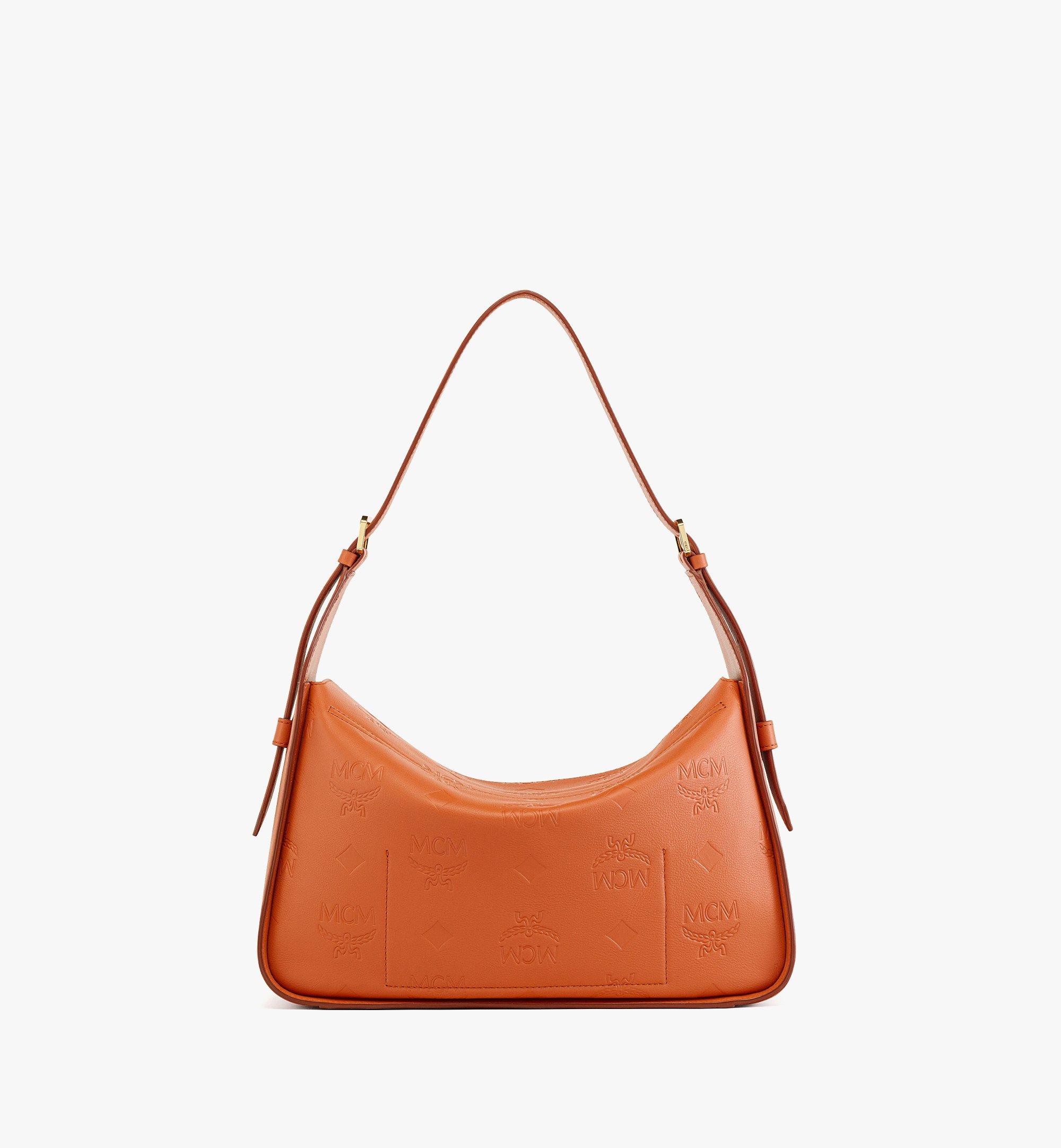 AREN FLAP HOBO IN EMBOSSED MONOGRAM LEATHER