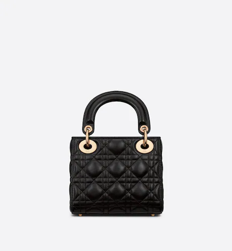 MINI LADY DIOR BAG Black Cannage Lambskin