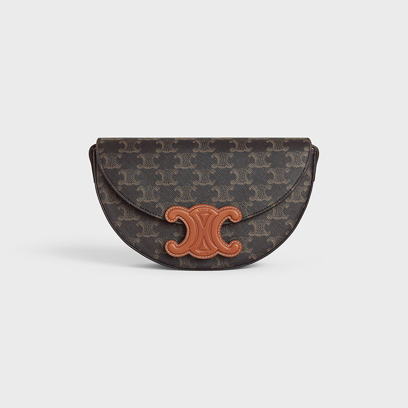 BESACE CUIR TRIOMPHE IN TRIOMPHE CANVAS AND CALFSKIN