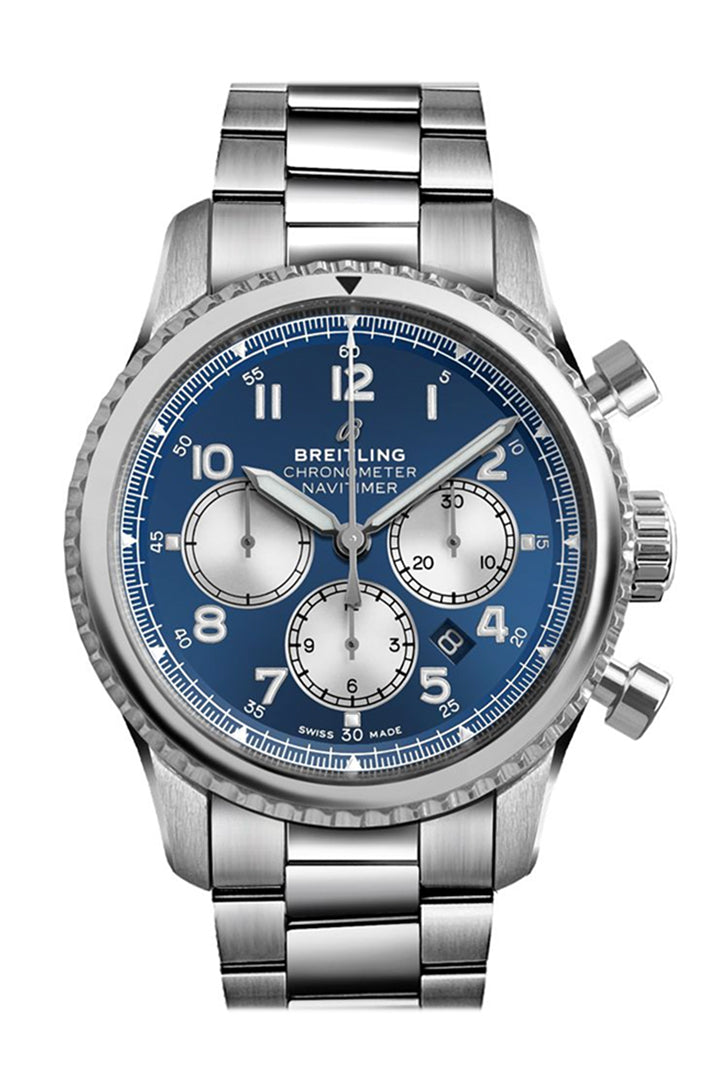BREITLING Navitimer Chrono Blue Dial Stainless Steel AB0117131 C1A1