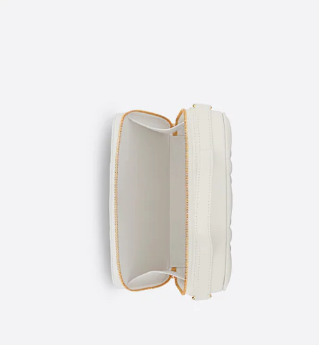DIOR CARO BOX BAG Latte Quilted Macrocannage Calfskin