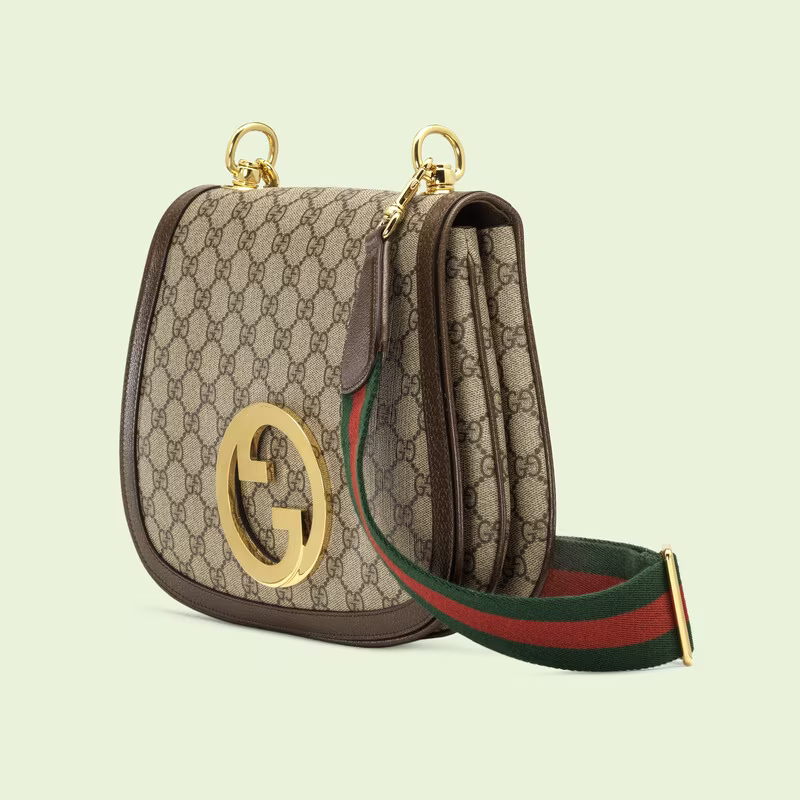 Gucci Medium Shoulder Bag With Round Interlocking G 699210 Dark Coffee