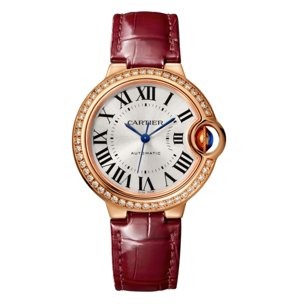 CARTIER Ballon Bleu 33mm 18K Rose Gold & Diamonds Ladys Watch, WJBB0033