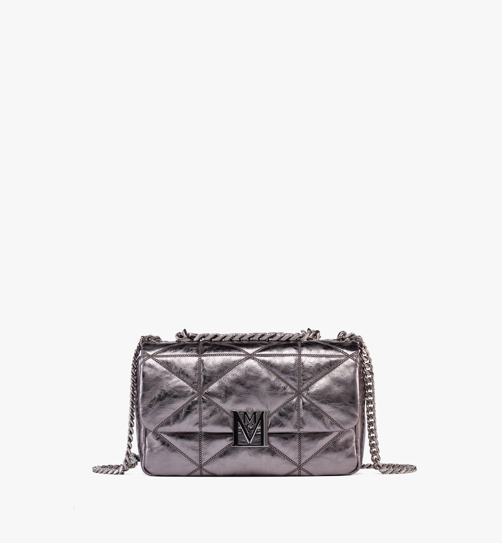 TRAVIA QUILTED SHOULDER BAG IN CRUSHED CALF LEATHER