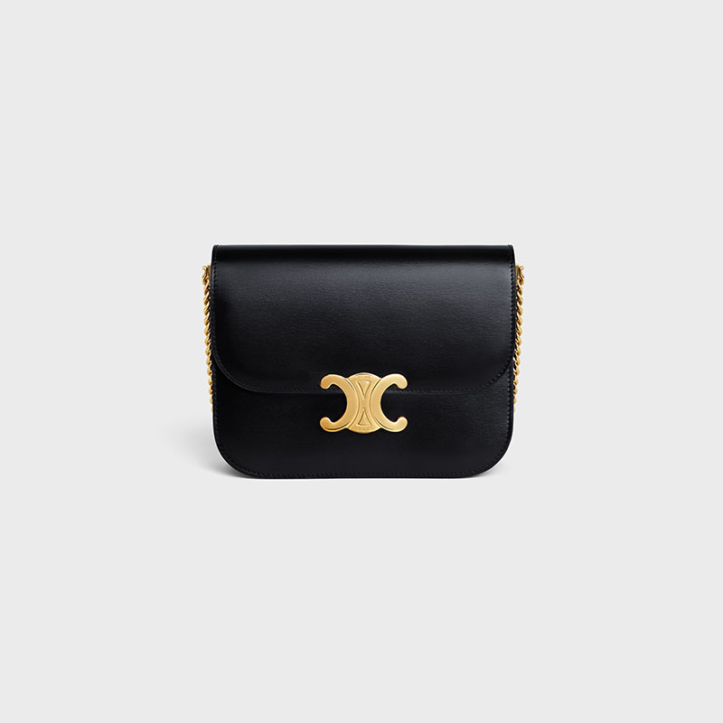 COLLEGE TRIOMPHE BAG IN SHINY CALFSKIN