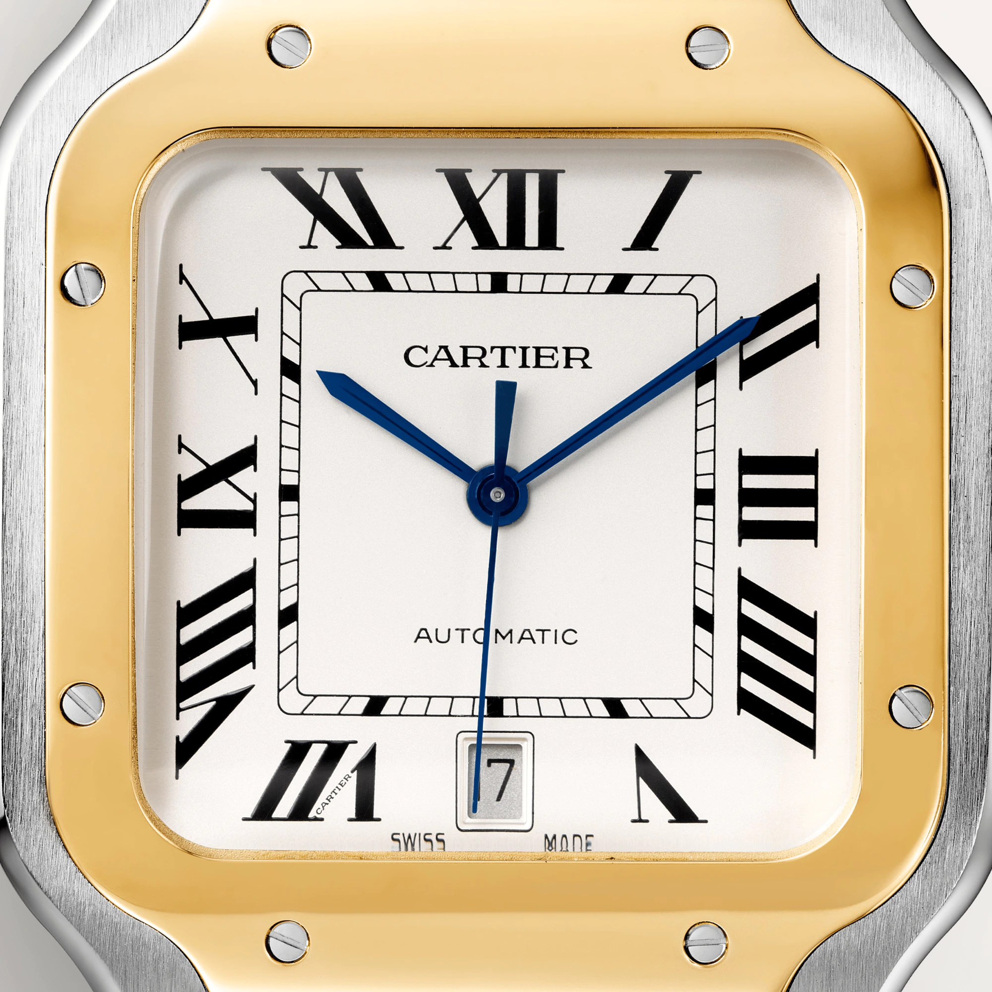 CARTIER Santos Stainless Steel & 18K Yellow Gold Mens Watch, W2SA0009