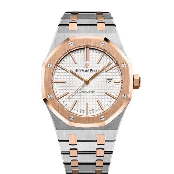 AUDEMARS PIGUET Royal Oak Selfwinding Silver dial, 41mm, Steel and 18k Rose gold,