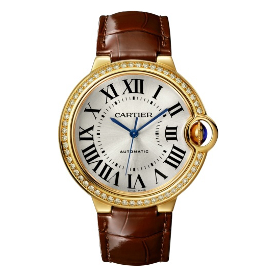 CARTIER Ballon Bleu 36mm 18K Yellow Gold & Diamonds Ladys Watch, WJBB0041
