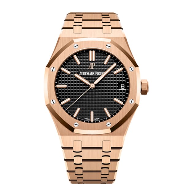 AUDEMARS PIGUET Royal Oak Selfwinding, 41mm, 18k Rose Gold, Black Dial, 15500OR.OO.1220OR.01