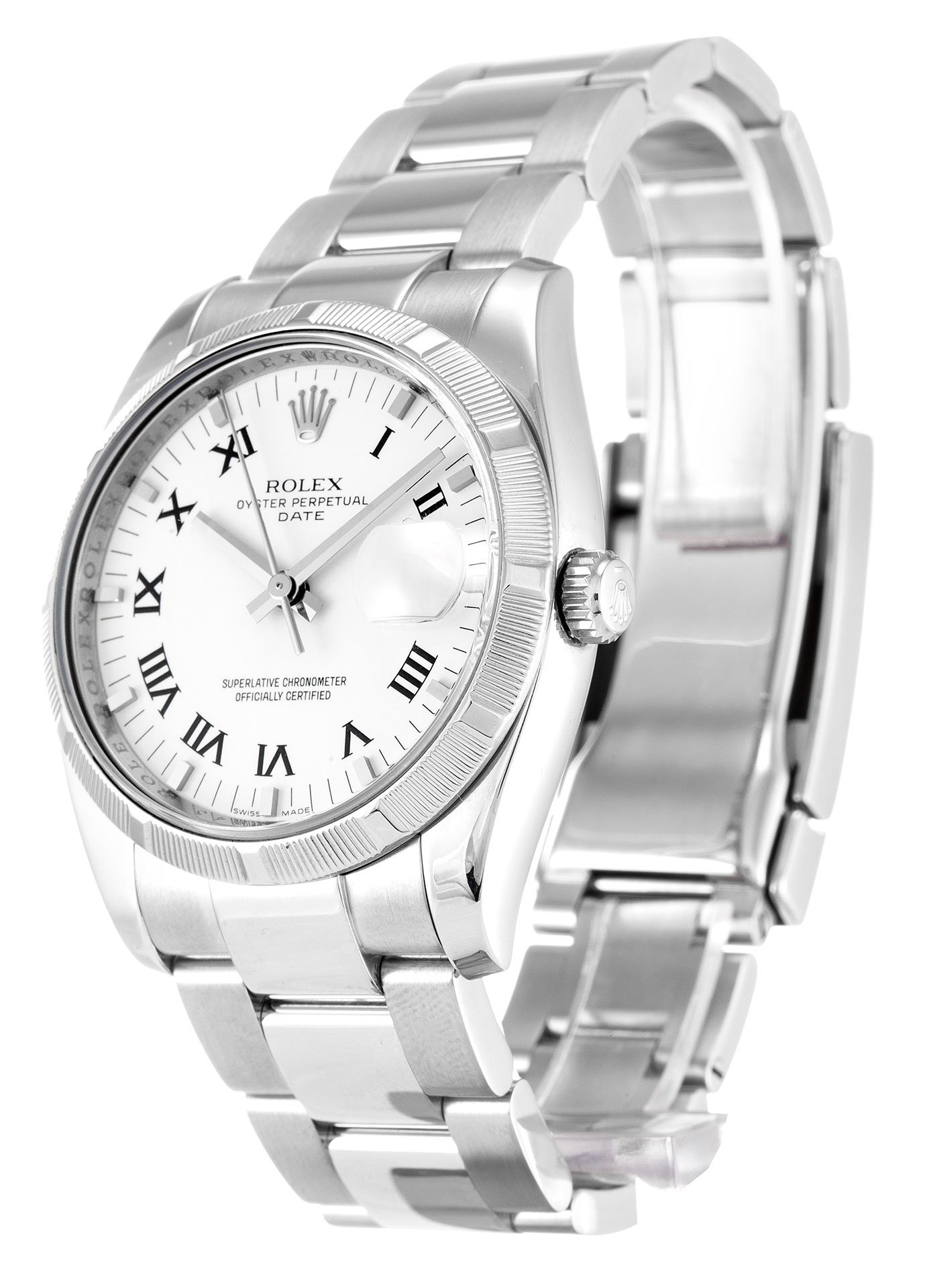 ROLEX Oyster Perpetual Date 34mm White 115210