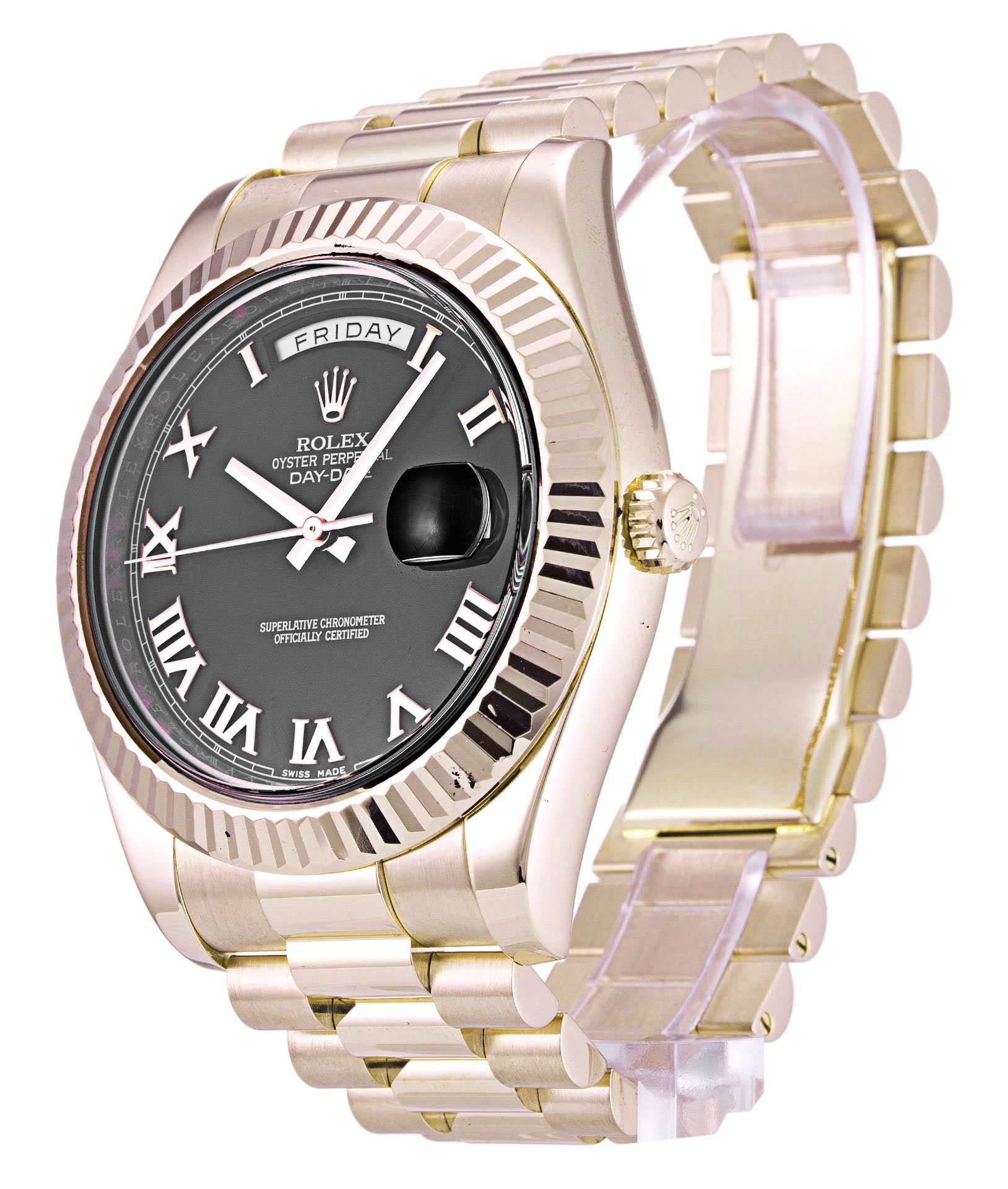 ROLEX Day-Date II Black Dial 218235