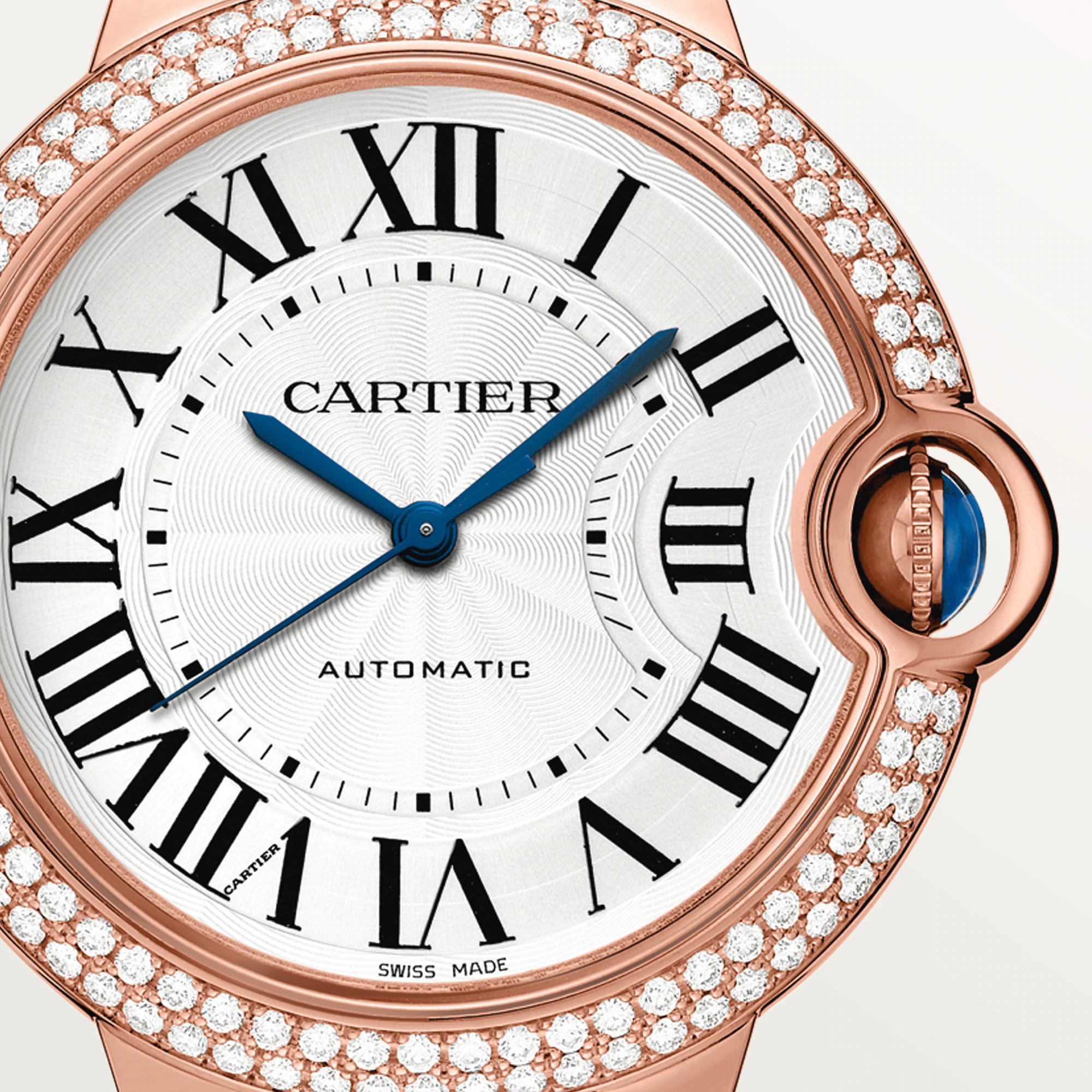 CARTIER Ballon Bleu 36mm 18K Rose Gold & Diamonds Ladys Watch, WJBB0009