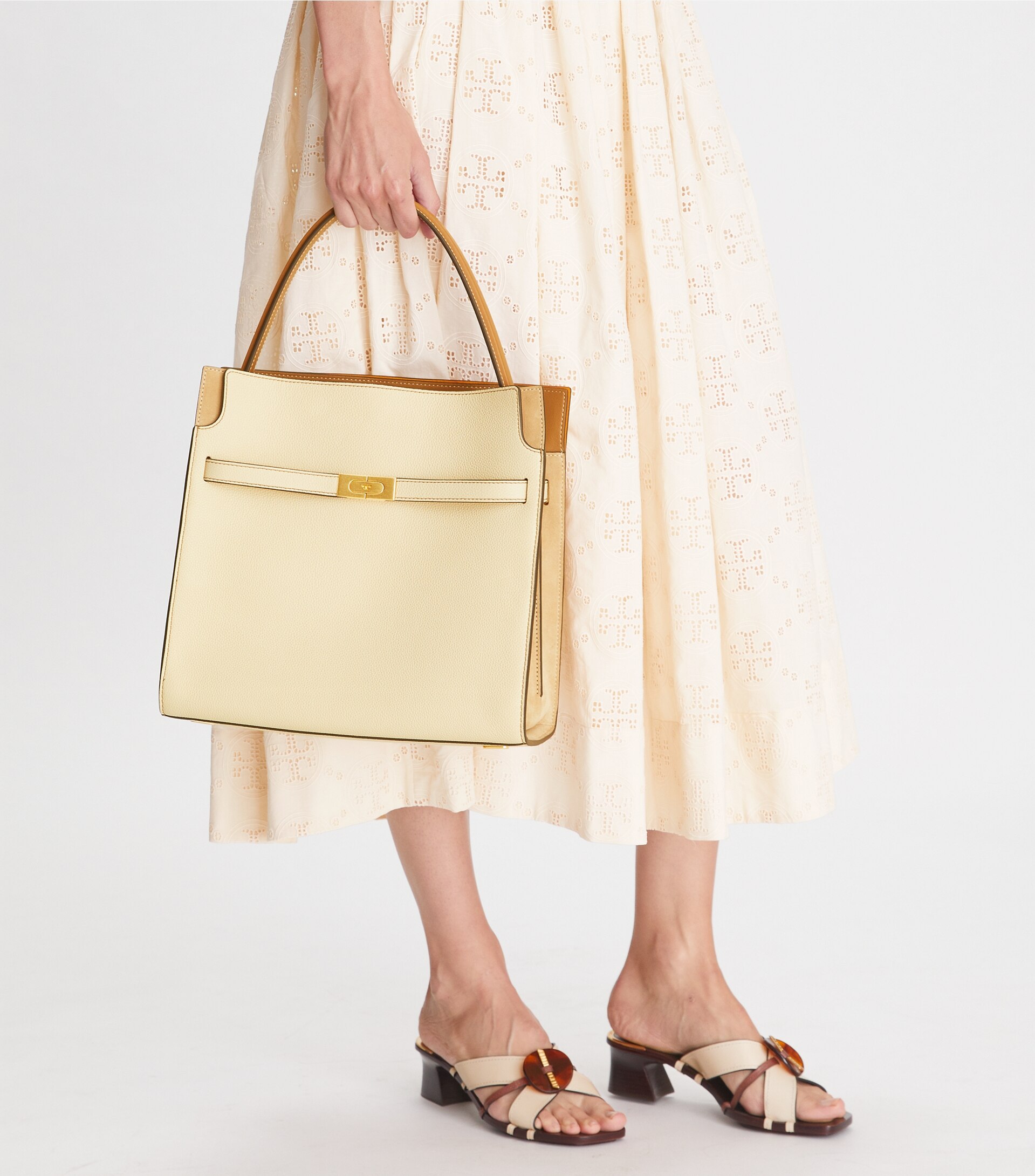 LEE RADZIWILL PEBBLED DOUBLE BAG