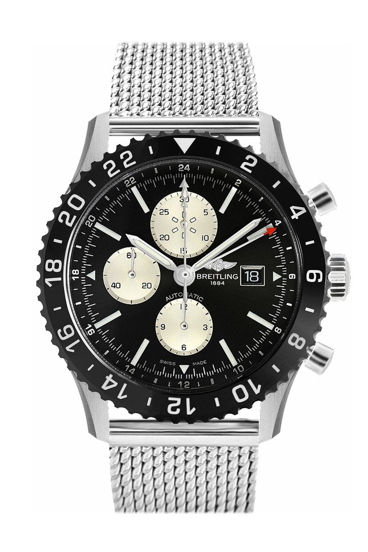 BREITLING Chronoliner Stainless Steel Mens Watch Y2431012 BE10