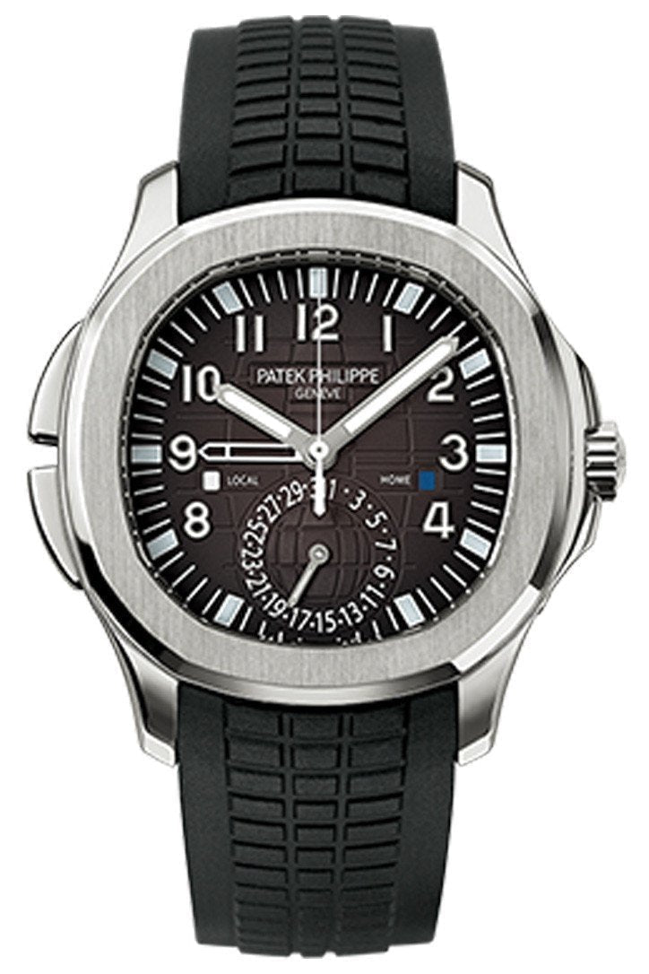 PATEK PHILIPPE Aquanaut Dual Time Black Dial Automatic Men's Watch 5164A-001