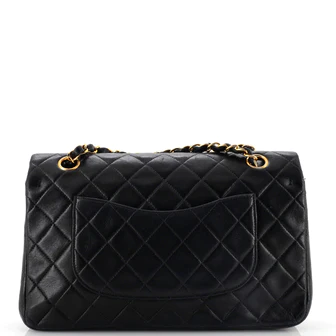 Chanel Vintage Classic Double Flap Bag Quilted Lambskin Medium
