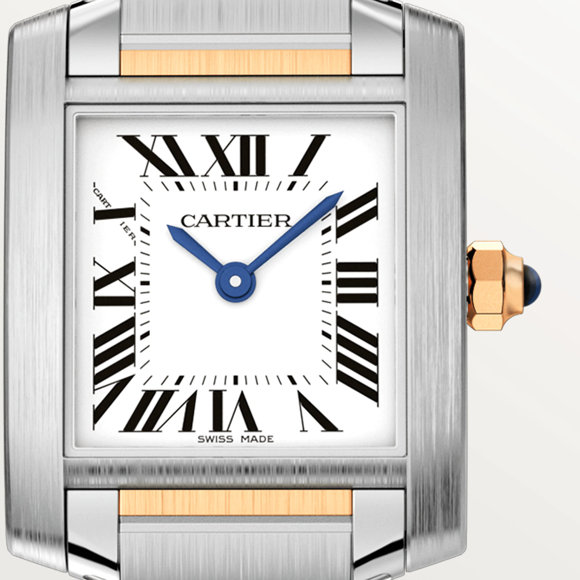 CARTIER Tank Francaise Stainless Steel & Yellow Gold Ladys Watch, W2TA0003
