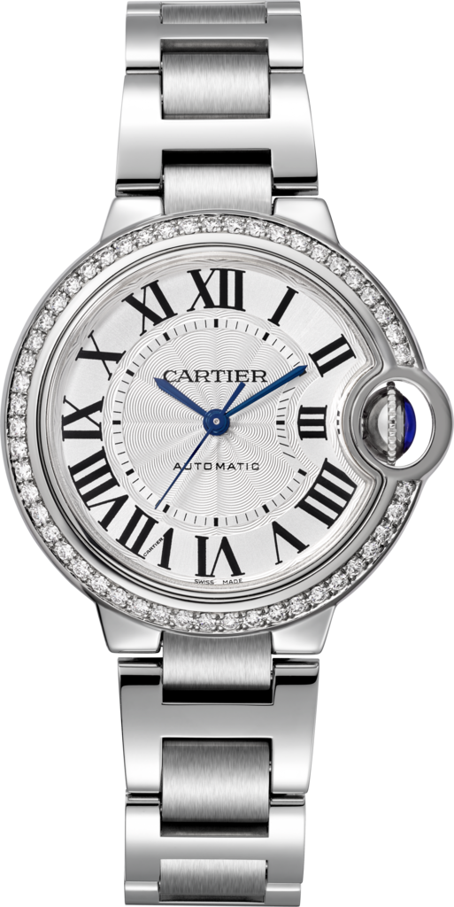 CARTIER Ballon Bleu Stainless Steel & Diamonds Ladys Watch, W4BB0023
