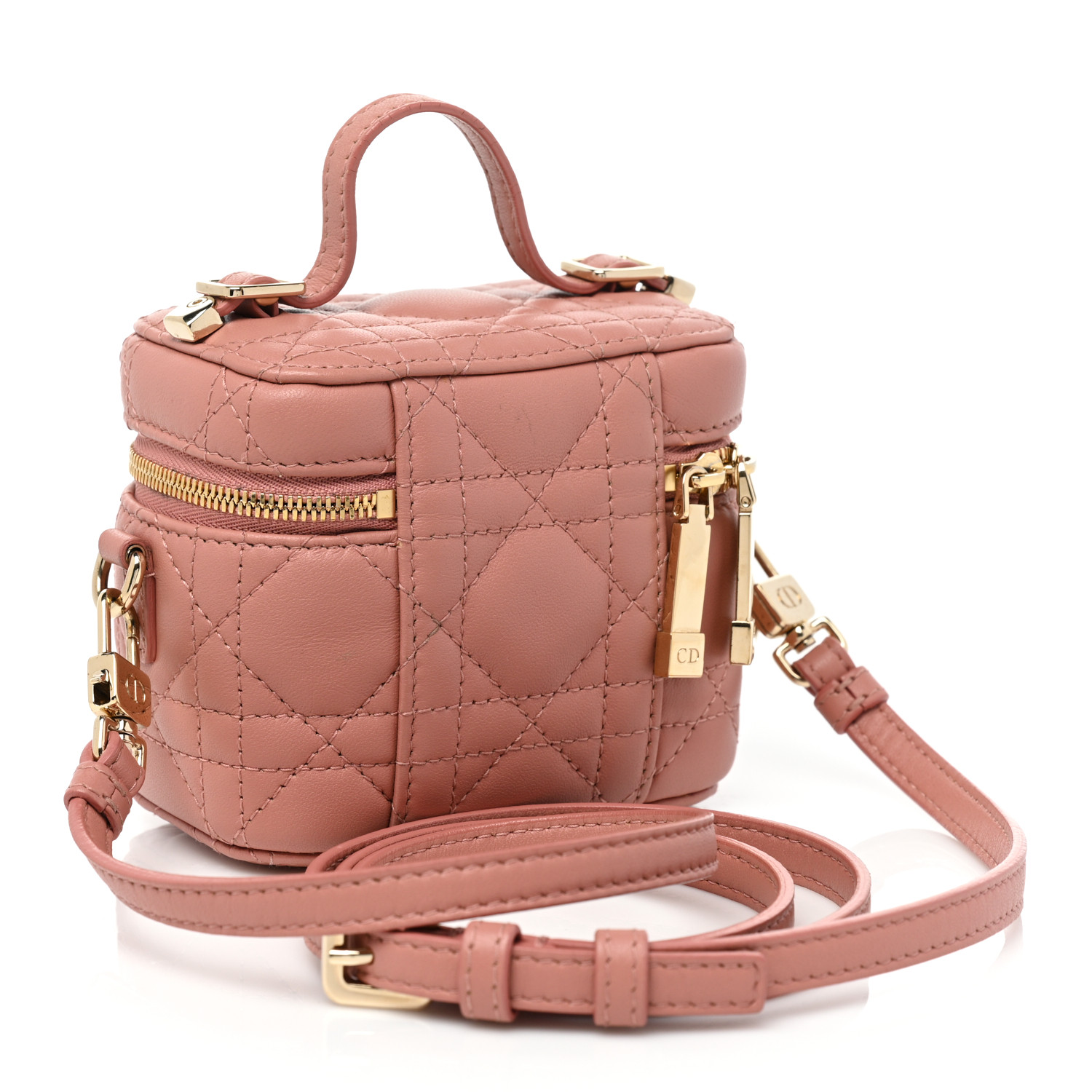 CHRISTIAN DIOR Lambskin Cannage Micro Vanity Case