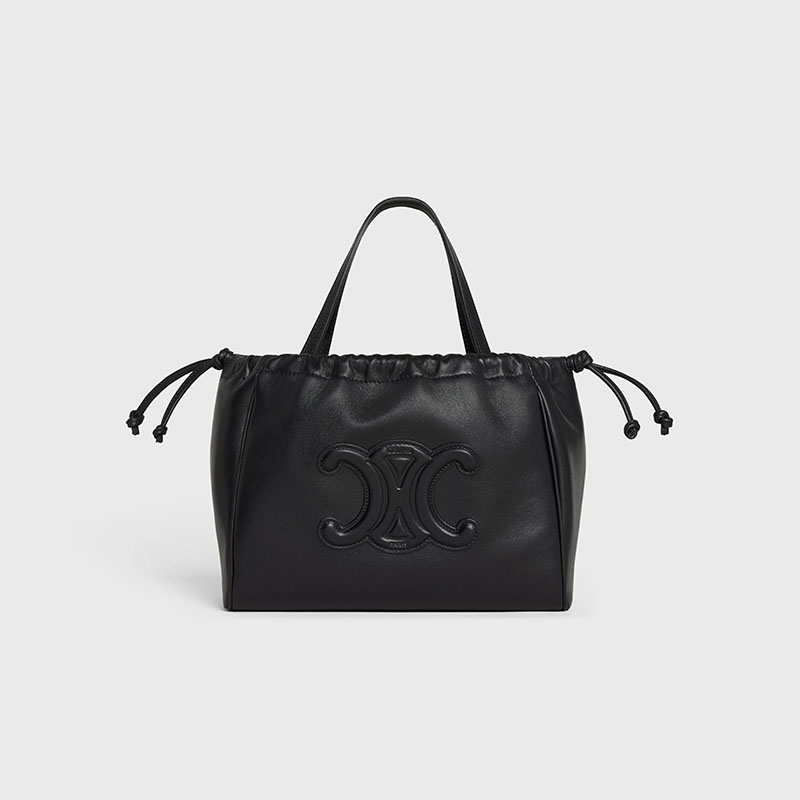 SMALL CABAS DRAWSTRING CUIR TRIOMPHE IN SMOOTH CALFSKIN