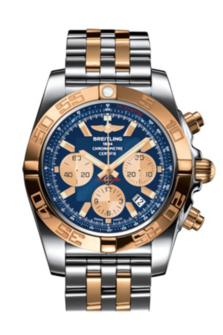 BREITLING Chronomat Steel and Rose Gold Men's WAtch CB0110121