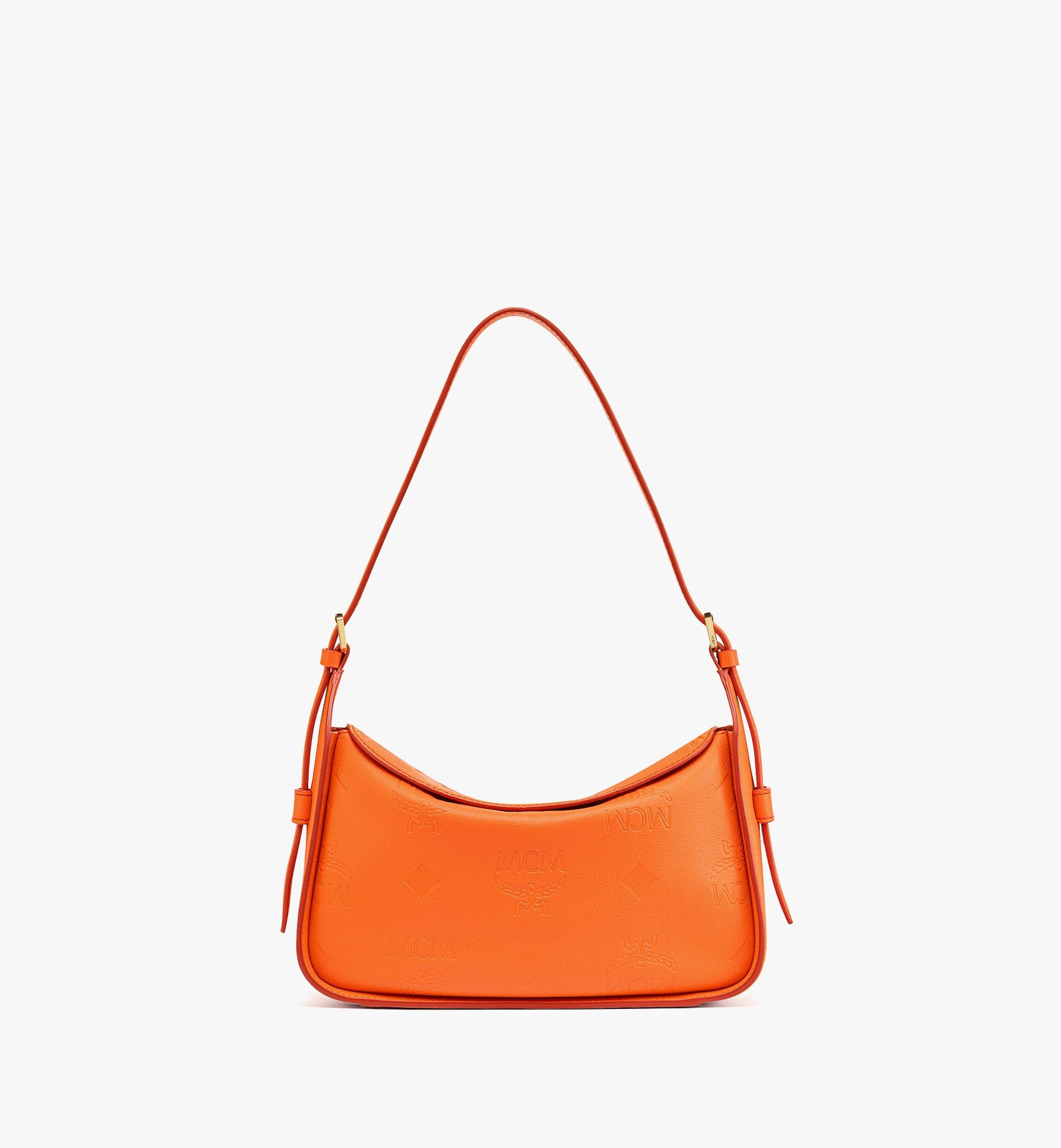 AREN FLAP HOBO BAG IN EMBOSSED MONOGRAM LEATHER