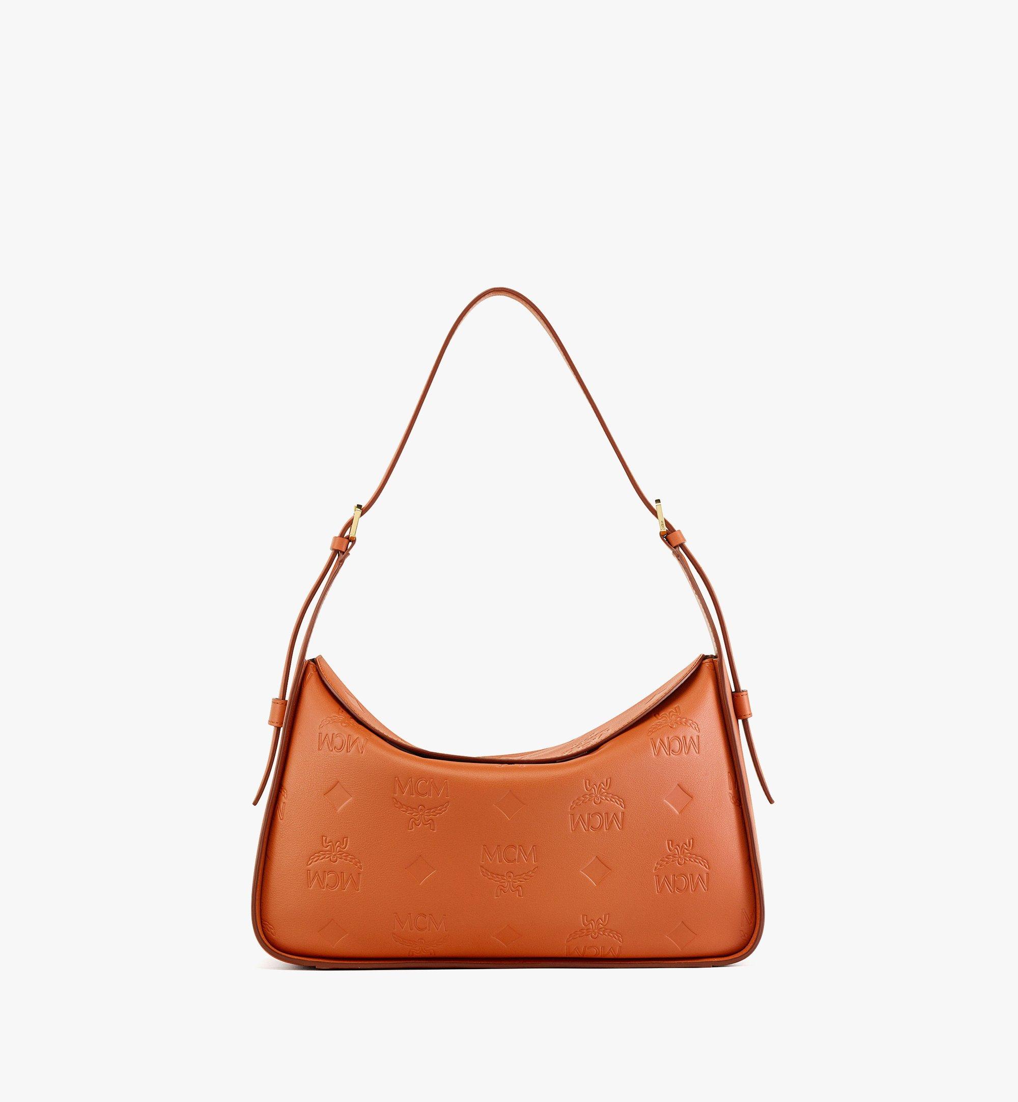 AREN FLAP HOBO IN EMBOSSED MONOGRAM LEATHER