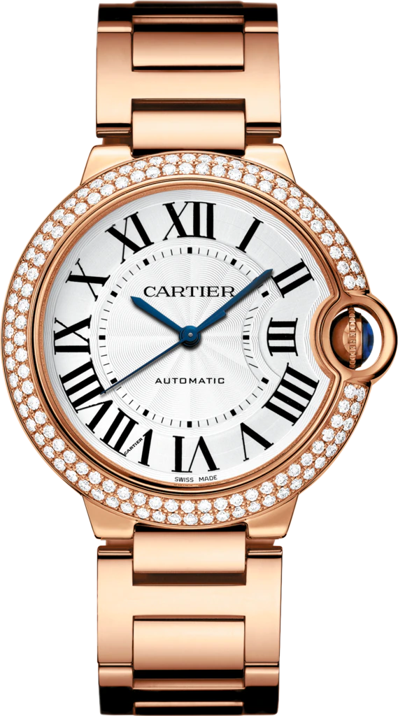 CARTIER Ballon Bleu 36mm Rose Gold & Diamond Ladys Watch, WJBB0067