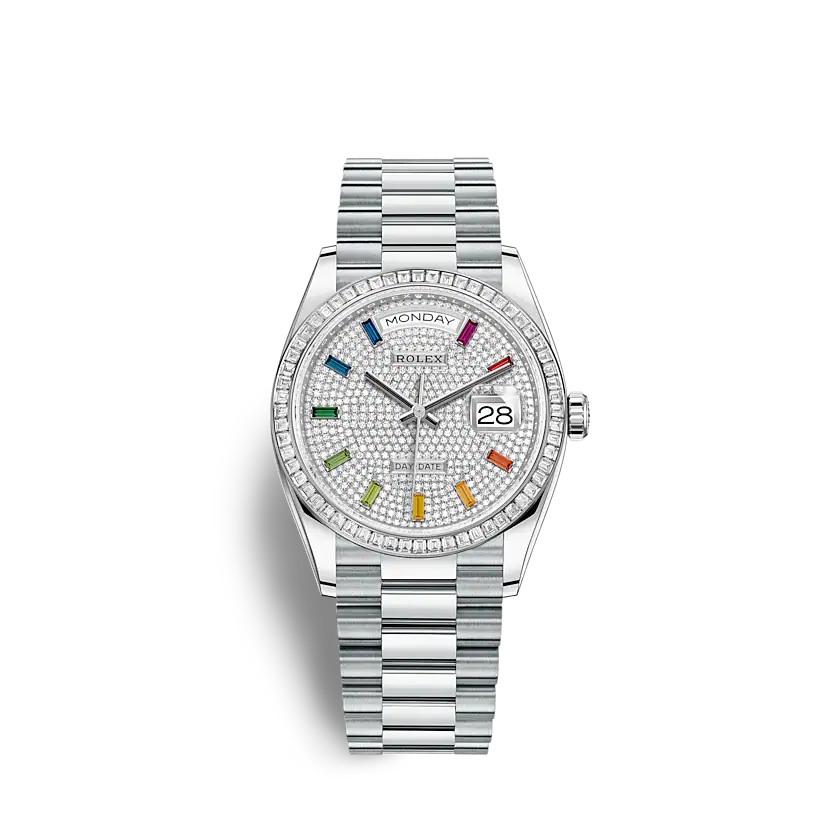 ROLEX Day-Date 128396TBR 36mm Diamond-paved